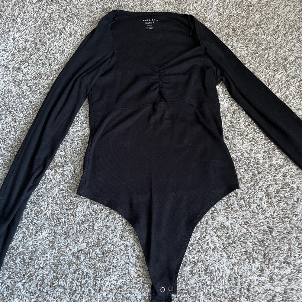 Black Bodysuit with Cut Out